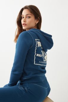 BIG T STITCH LOGO ZIP HOODIE, image 3