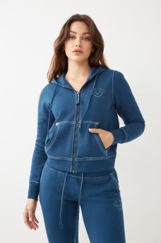 BIG T STITCH LOGO ZIP HOODIE, image 4