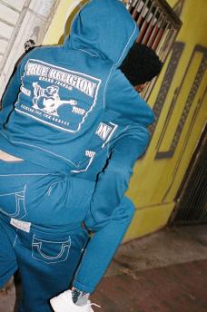 BIG T STITCH LOGO ZIP HOODIE, image 1