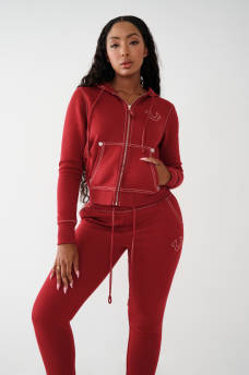 BIG T STITCH LOGO ZIP HOODIE, image 1