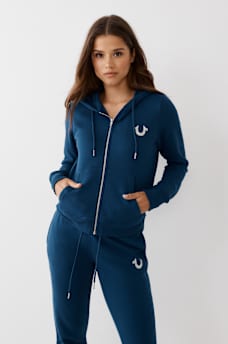 TRUE LOGO ZIP HOODIE