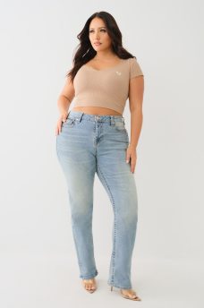 PLUS BILLIE MID RISE BIG T STRAIGHT JEAN , image 3