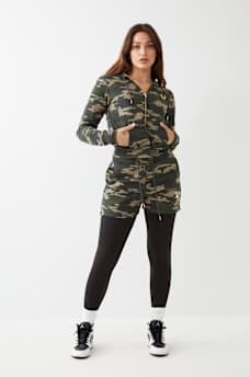 CAMO LOGO ZIP HOODIE