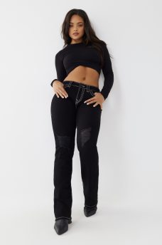 BECCA BIG T STITCH BOOTCUT JEAN, image 2