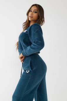 VELOUR LOGO SWEATSHIRT, image 1