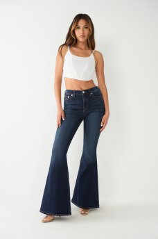 HIGH RISE DART FLARE JEAN, image 1