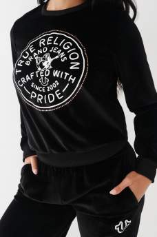 VELOUR CRYSTAL SWEATSHIRT, image 4