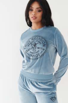 VELOUR CRYSTAL SWEATSHIRT, image 1