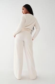 VELOUR WIDE LEG LOUNGE PANT, image 2