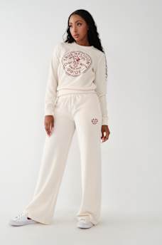 VELOUR WIDE LEG LOUNGE PANT, image 1