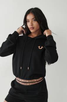 LOGO TRIM HOODIE, image 1