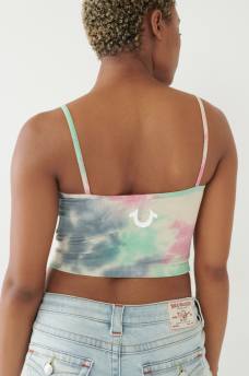 TIE DYE LOGO CROP CAMI, image 2