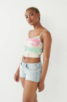 TIE DYE LOGO CROP CAMI, image 4