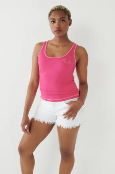 CONTRAST STITCH TANK