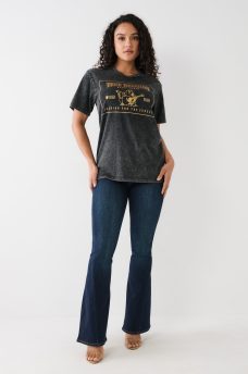 CAMISETA RELAJADA CON LOGOTIPO LAVADA A LA PIEDRA