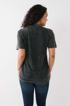 CAMISETA RELAJADA CON LOGOTIPO LAVADA A LA PIEDRA