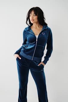 SUDADERA CON CAPUCHA, CIERRE Y LOGOTIPO DE CRISTALES, image 3