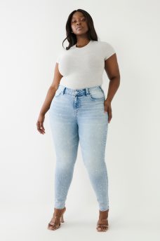  PLUS CRYSTAL JENNIE HIGH RISE SKINNY JEAN