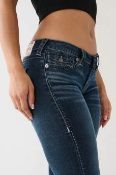 JEANS ACAMPANADOS JOEY DE TIRO BAJO CON CRISTALES, image 1