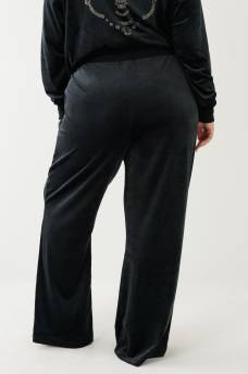 PANTALONES DE ATLETISMO DE TERCIOPELO CON LOGOTIPO DE CRISTALES