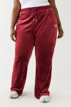 CRYSTAL VELOUR LOGO TRACK PANT, image 3