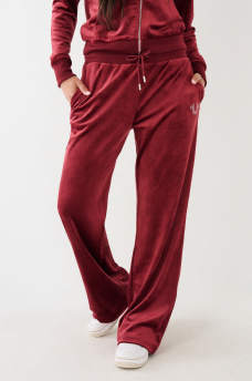 CRYSTAL VELOUR LOGO TRACK PANT, image 9