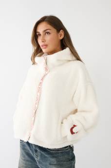 CHENILLE TRUE RLGN LOGO HOODED JACKET