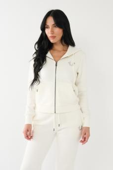 CRYSTAL HORSESHOE ZIP HOODIE, image 4