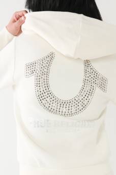 CRYSTAL HORSESHOE ZIP HOODIE, image 1