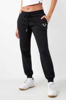CRYSTAL HORSESHOE MID RISE JOGGER, image 3