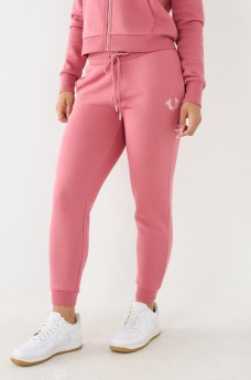 CRYSTAL HORSESHOE MID RISE JOGGER, image 1