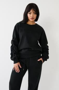 SUDADERA TRUE RELAJADA Y FRUNCIDA, image 1