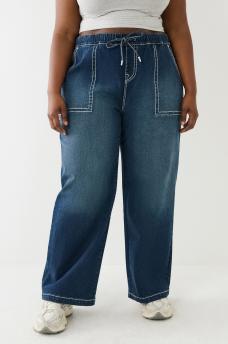 PLUS RELAXED BAGGY BIG T CARGO JEAN