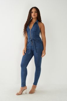 ZIP DENIM JUMPSUIT, image 3