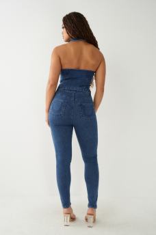 ZIP DENIM JUMPSUIT, image 6
