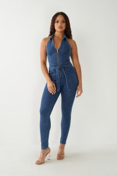 ZIP DENIM JUMPSUIT, image 1