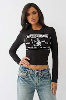 LONG SLEEVE LOGO BABY TEE, image 2