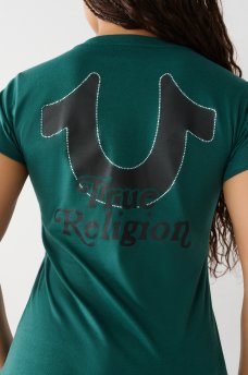 CRYSTAL HORSESHOE V TEE