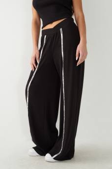 WIDE LEG LOGO TRIM JOGGER, image 4