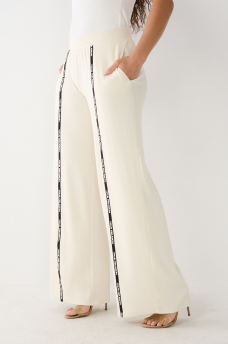 WIDE LEG LOGO TRIM JOGGER, image 3