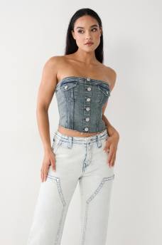 DENIM TUBE TOP