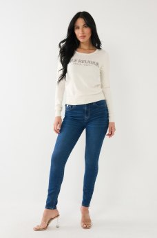 CRYSTAL TRUE RELIGION LOGO SWEATER, image 4