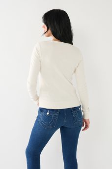 CRYSTAL TRUE RELIGION LOGO SWEATER, image 5