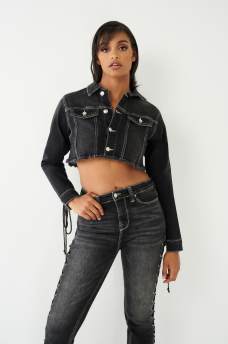 LACE UP JIMMY DENIM JACKET, image 2