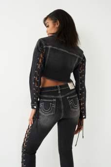 LACE UP JIMMY DENIM JACKET, image 4