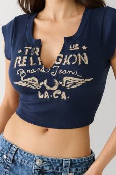 NOTCH CROP TEE, image 2