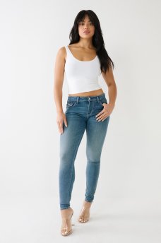 JEAN SKINNY COUPE GALB&Eacute;E MI-TAILLE &Agrave; COUTURES SIMPLES JENNIE, image 2