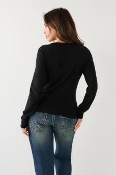 TRUE RELIGION CRYSTAL LOGO SWEATER, image 5