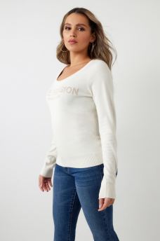 TRUE RELIGION CRYSTAL LOGO SWEATER, image 3
