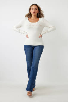 TRUE RELIGION CRYSTAL LOGO SWEATER, image 4